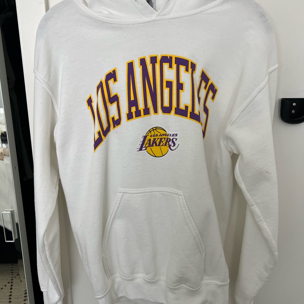 White Los Angeles Lakers sweatshirt - from Urban Outfitters